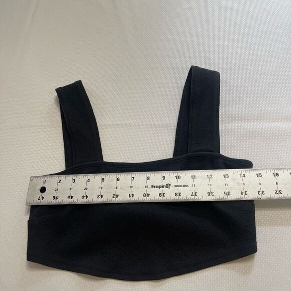 Free People Beach Black Crop Top Size Medium - Picture 6 of 9